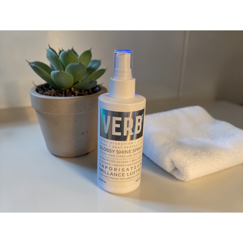 Verb Glossy Shine Spray‎ Extra Hydration Heat Protection 6.5oz 19 Hair Type NEW